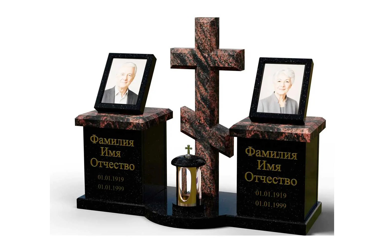 Семейный колумбарий из гранита